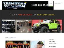 Tablet Screenshot of hunterscustom.com